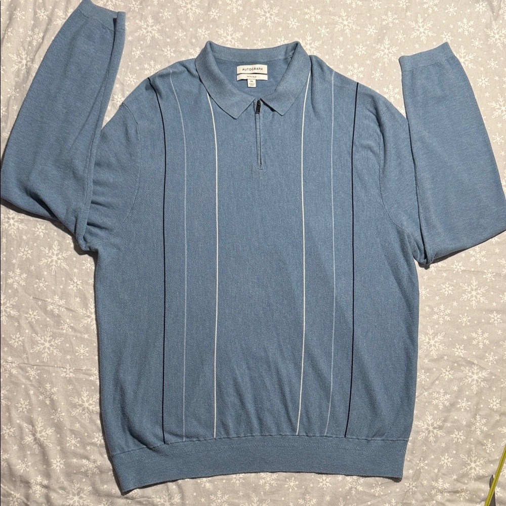 Autograph Men's Blue Crewneck Sweater